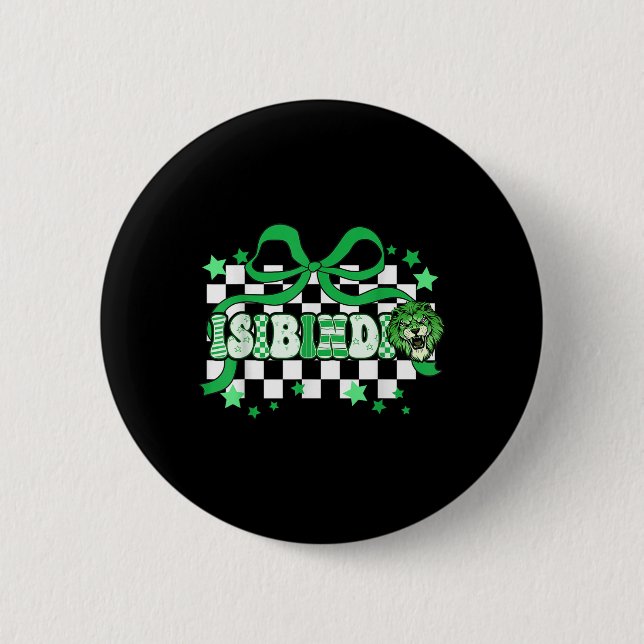 Isibindi Coquette Throwback Mascot School Spirit T Button (Vorderseite)