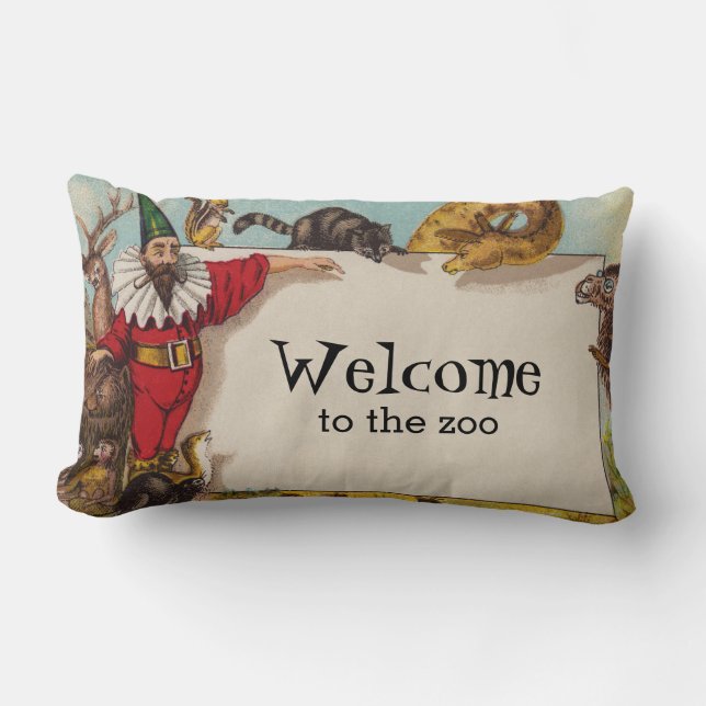 Isidore und seine Tiere Lumbar Kissen (Vorderseite)