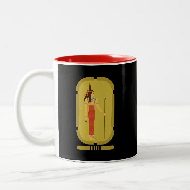Isis Ancient Egypt Goddess Zwei-Tone-Kaffee-Tasse Zweifarbige Tasse (Links)
