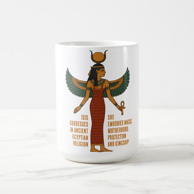 Isis Gott - Alte ägyptische Geschichte Kaffeetasse (Mittel)