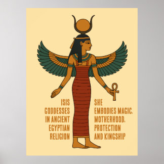 Isis Gott - Alte ägyptische Geschichte Poster