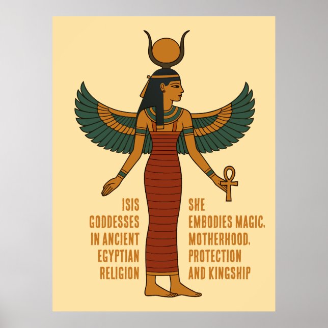 Isis Gott - Alte ägyptische Geschichte  Poster (Vorne)