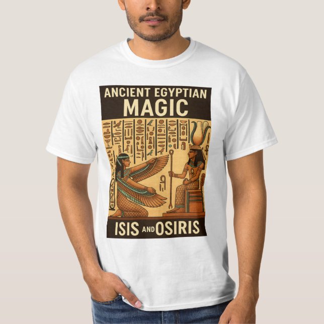 Isis & Osiris Ägyptische Kunst - Spiritueller T -  T-Shirt (Vorderseite)