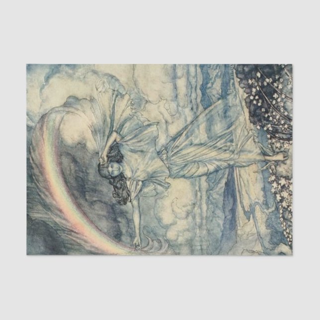 "Isis Rainbow Goddess" von Arthur Rackham Seidenpapier (Vorderseite)