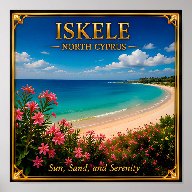Iskele Nordzypern Strand Escape Erinnerung Poster (Vorne)
