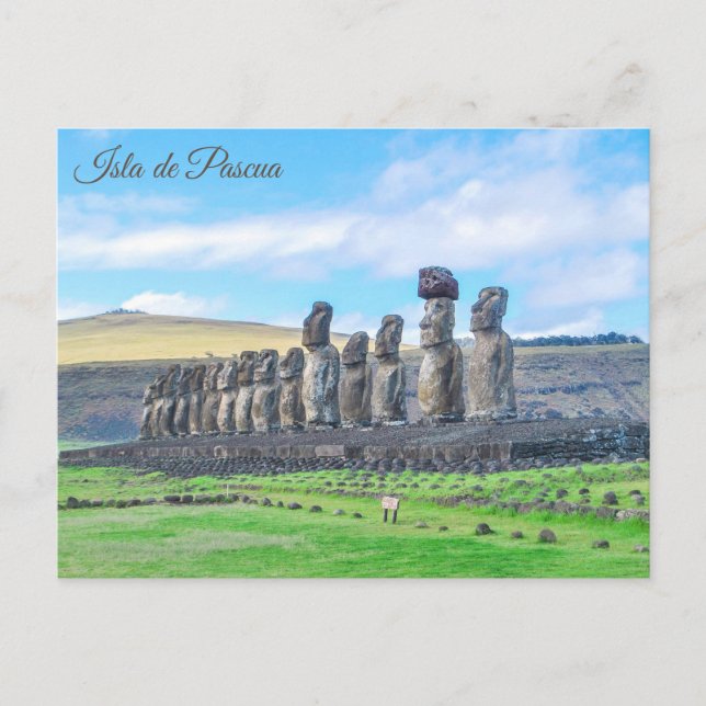 Isla de Pascua, (Osterinsel), Chile Postkarte (Vorderseite)