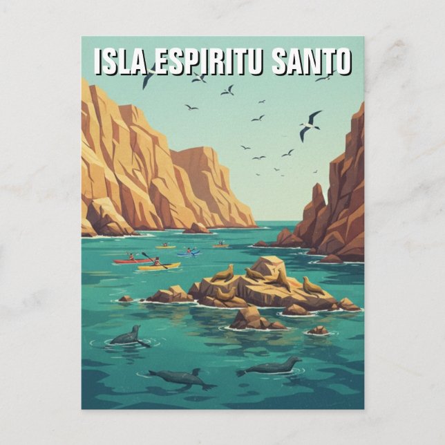 Isla Espíritu Santo Mexiko Postkarte (Vorderseite)