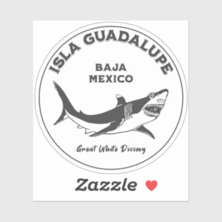 Isla Guadalupe Great White Shark /2 Diving Aufkleber