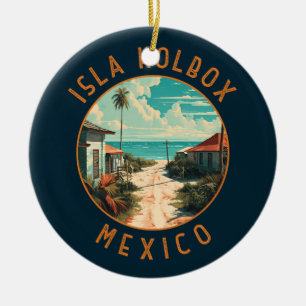 Isla Holbox Mexico Reisen Kunst Vintag Keramik Ornament