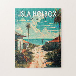 Isla Holbox Mexiko Reise Kunst Vintage Puzzle