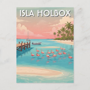 Isla Holbox Mexiko Reise Strand Postkarte