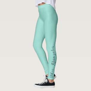 Isla Meer Glas & Mitternachtsblaue Küsten-Hochzeit Leggings