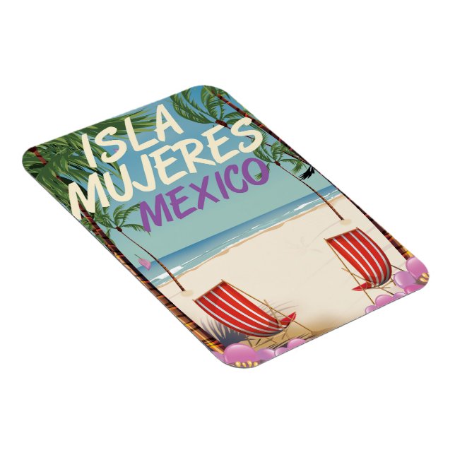 Isla Mujeres Mexico Beach Poster Magnet (Rechte Seite)