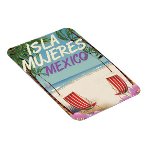 Isla-Mujeres-Mexiko-Beachposter Magnet