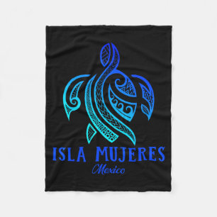 Isla Mujeres Mexiko Meeresschildkröte Tie Dye Hibi Fleecedecke