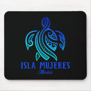 Isla Mujeres Mexiko Meeresschildkröte Tie Dye Hibi Mousepad