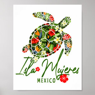 Isla Mujeres Mexiko Meeresschildkröte Tropischer H Poster