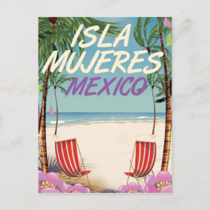 Isla-Mujeres-Mexiko-Strandposter Postkarte