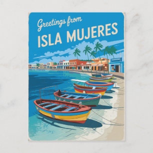 Isla Mujeres Mexiko Vintage Postkarte