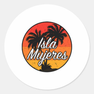 Isla Mujeres Vacation Travel Souvenir Geschenk Runder Aufkleber
