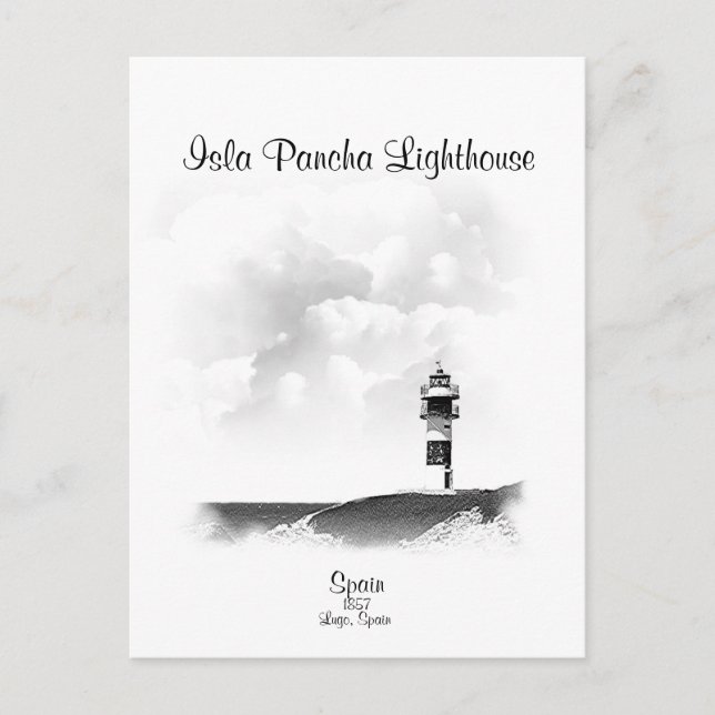 ISLA PANCHA LIGHTHOUSE, SPANIEN POSTKARTE (Vorderseite)