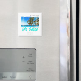 Isla Saona Beach Vintages Design Magnet