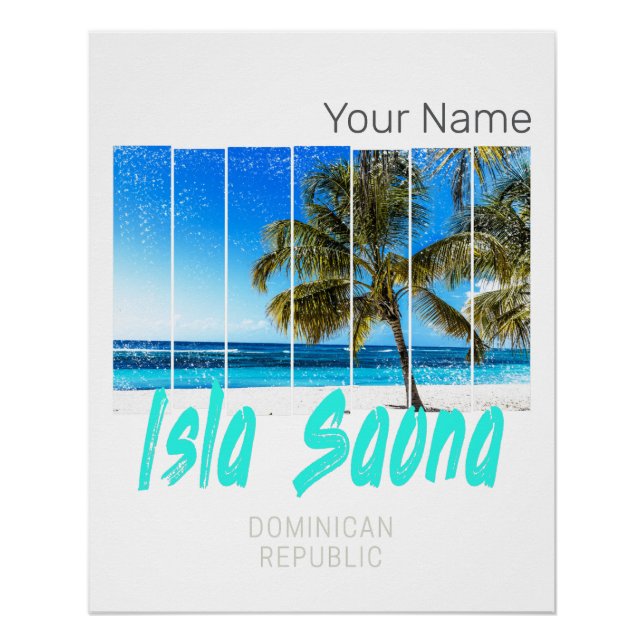 Isla Saona Beach Vintages Design Poster (Vorderseite)