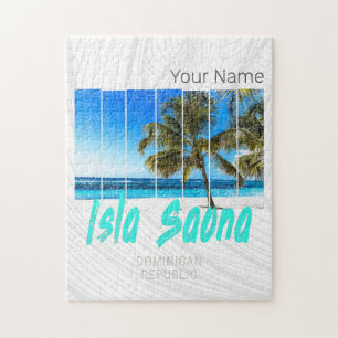 Isla Saona Beach Vintages Design Puzzle