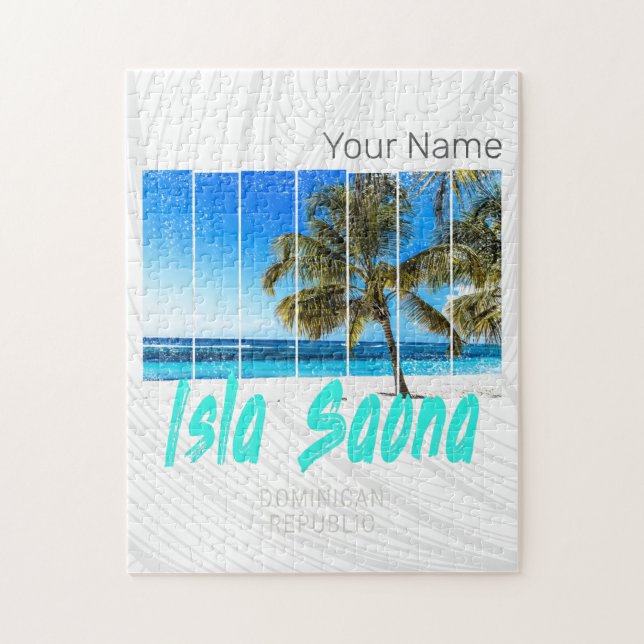 Isla Saona Beach Vintages Design Puzzle (Vertikal)