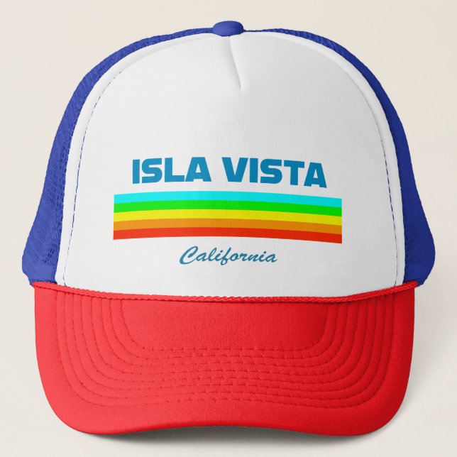 Isla Vista California hat. Truckerkappe (Vorderseite)