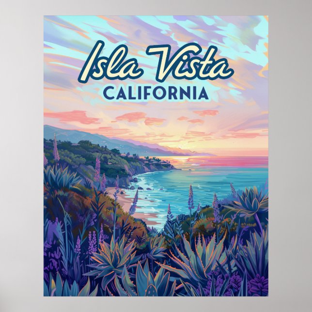 Isla Vista California Santa Barbara Goleta Uni Poster (Vorne)