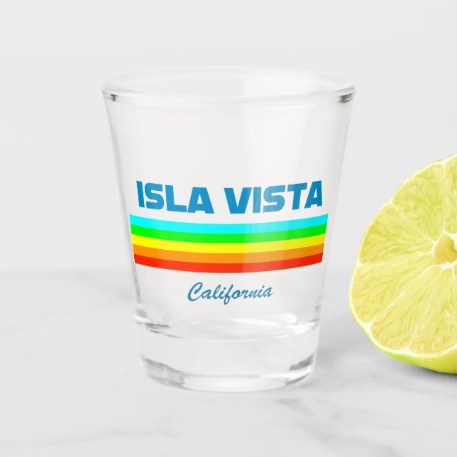 Isla Vista California Shot Glass. Schnapsglas (Vorderseite)