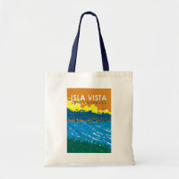 Isla Vista California Travel Art Vintag