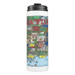 Isla Vista Karte Thermal Tumbler Thermosbecher
