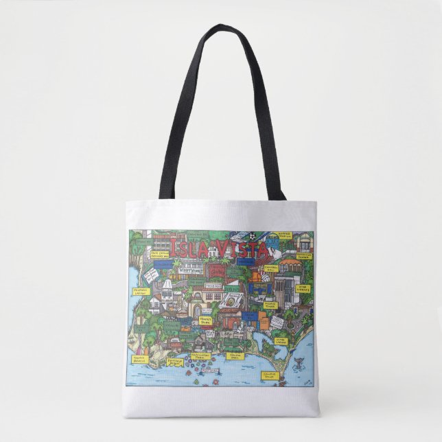 Isla Vista Map Tote Bag (Vorderseite)