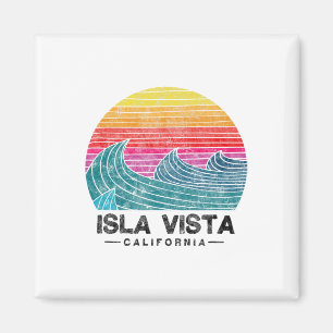 Isla Vista Surfwellen Strand Retro Kalifornien Su Magnet