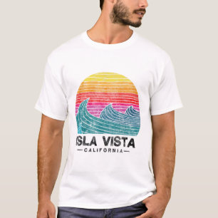 Isla Vista Surfwellen Strand Retro Kalifornien Su T-Shirt