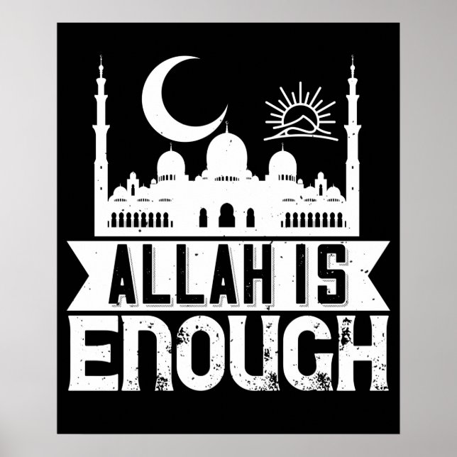 Islam - Allah ist genug Poster (Vorne)
