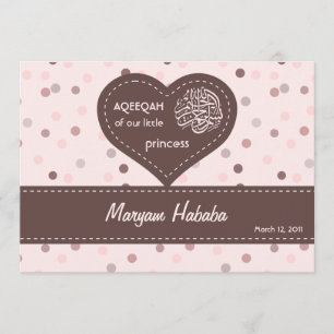 Islam Aqiqah Baby Ankündigung polka dots Mädchen