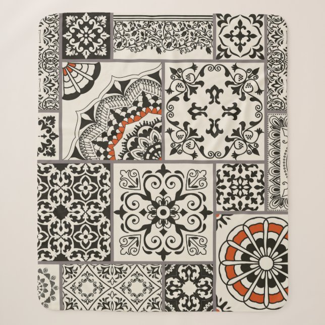 Islam Arabic Majolica Tiles Patchwork Sherpadecke (Vorderseite)