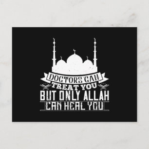 Islam - Ärzte können Sie behandeln Allah kann Sie  Postkarte