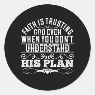 Islam - Glaube ist Gott treu Runder Aufkleber