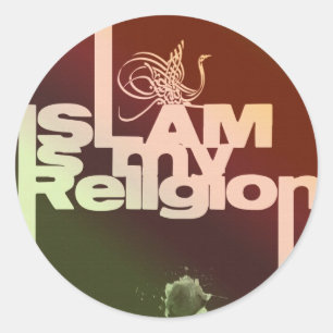 Islam ist meine Religion - islamisch arabische Aus Runder Aufkleber