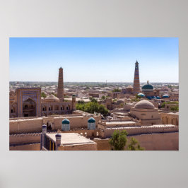 Islam Khodja Moschee und Citadel Kunya-ark - Khiva Poster