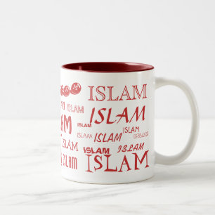 Islam-MultifontTasse (rot) Zweifarbige Tasse