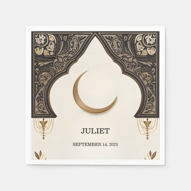 Islam Nikah Arabic Walima Muslim-Brautparty Serviette (Vorderseite)