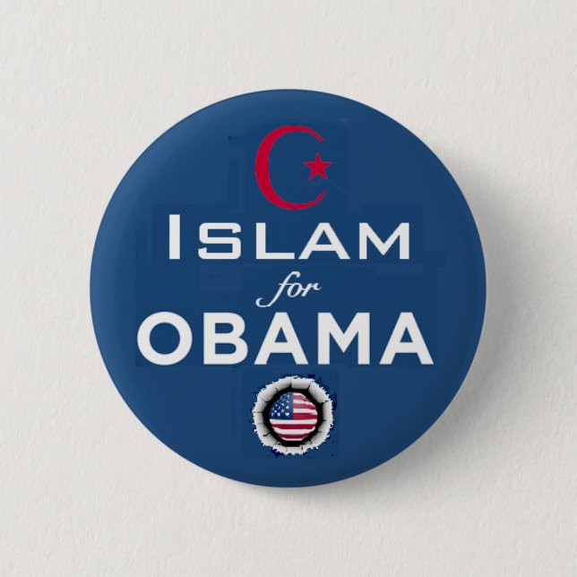 ISLAM Obama-Knopf Button (Vorderseite)