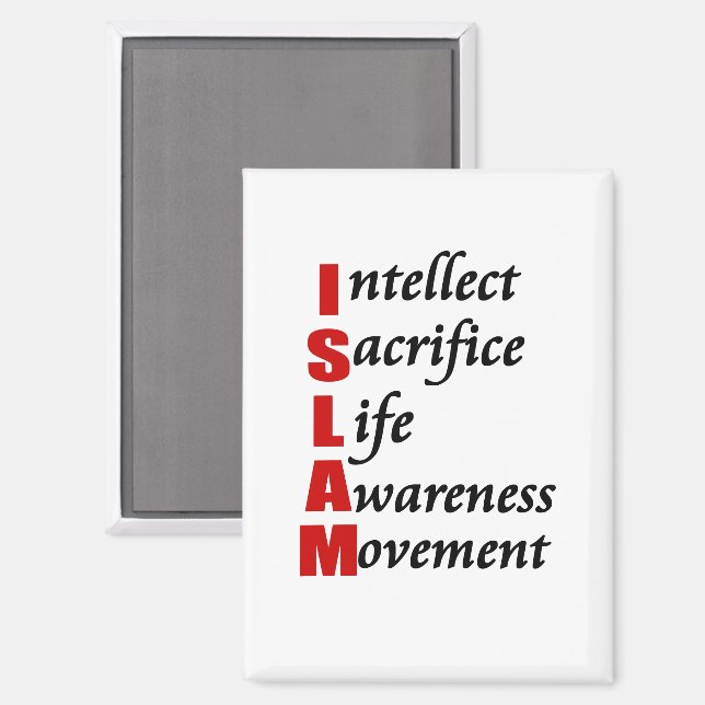 ISLAM-Taste Magnet (Vorderseite/Rückseite)