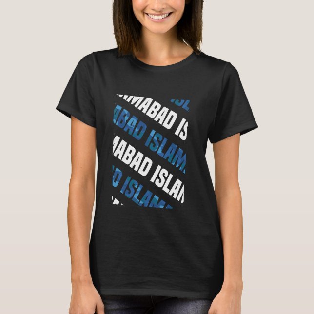 Islamabad Camouflage Pattern Blue Camouflage T-Shirt (Vorderseite)
