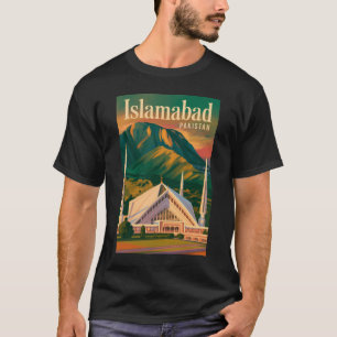 Islamabad Pakistan Faisal-Moschee Illustration T-Shirt